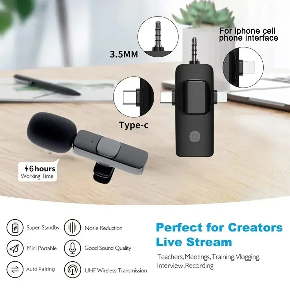 Mini Wireless Microphone for iPhone / Android