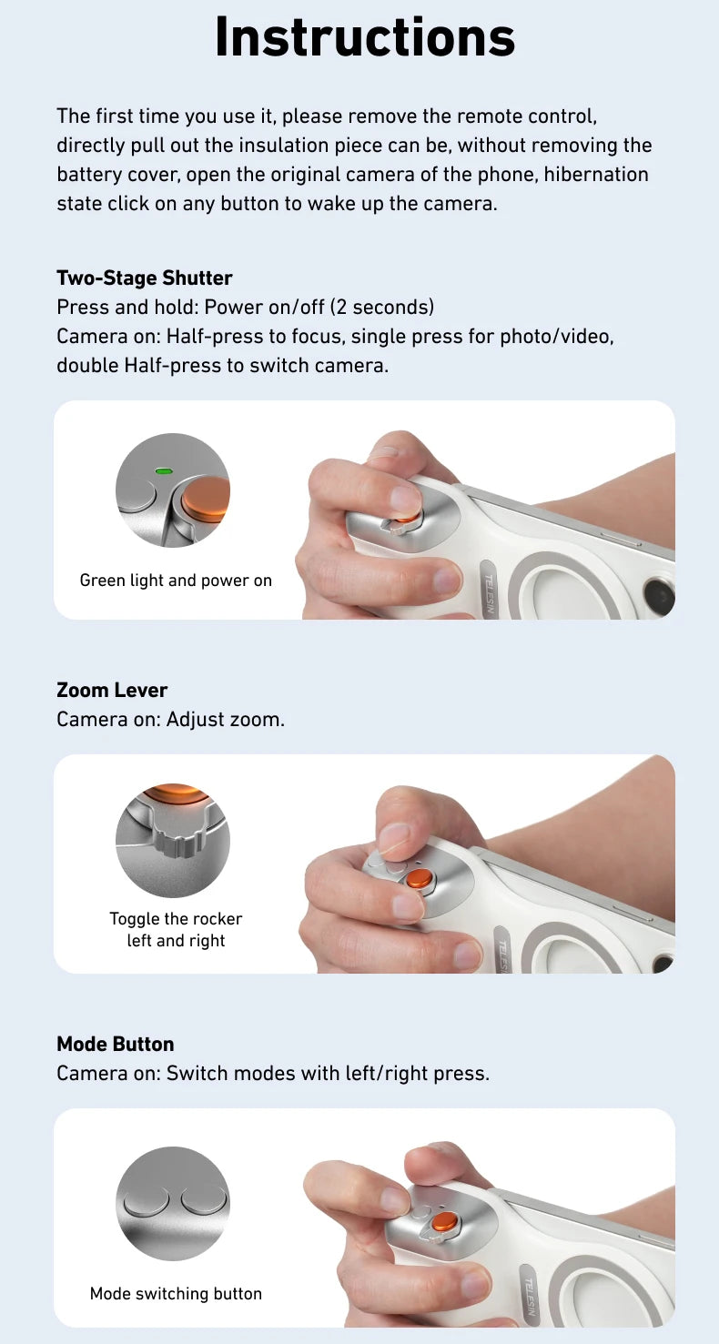 Magnetic Phone Camera Shoot Hand Grip
