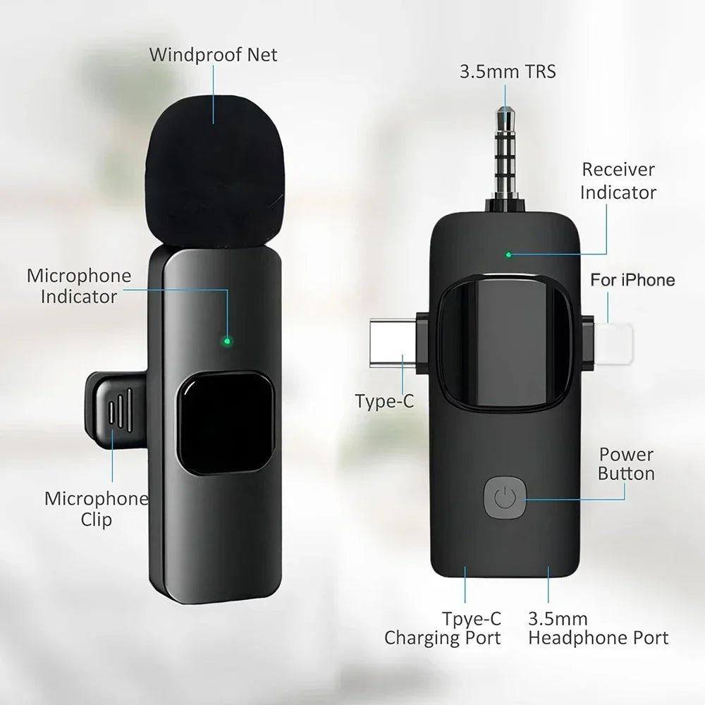 Mini Wireless Microphone for iPhone / Android