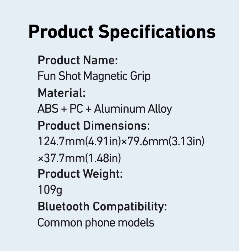 Magnetic Phone Camera Shoot Hand Grip